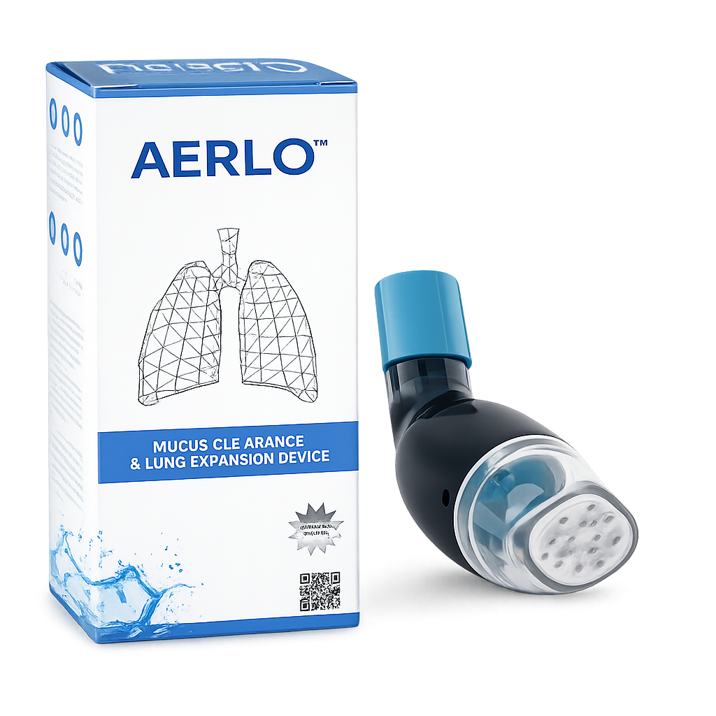 AERLO™ Atemtherapiegerät — Gegen festsitzenden Schleim · Erste spürbare Veränderung oft schon in der ersten Woche