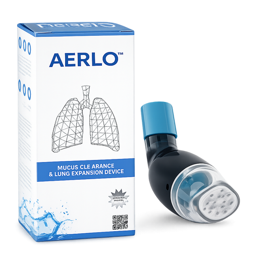 AERLO™ Atemtherapiegerät — Gegen festsitzenden Schleim · Erste spürbare Veränderung oft schon in der ersten Woche