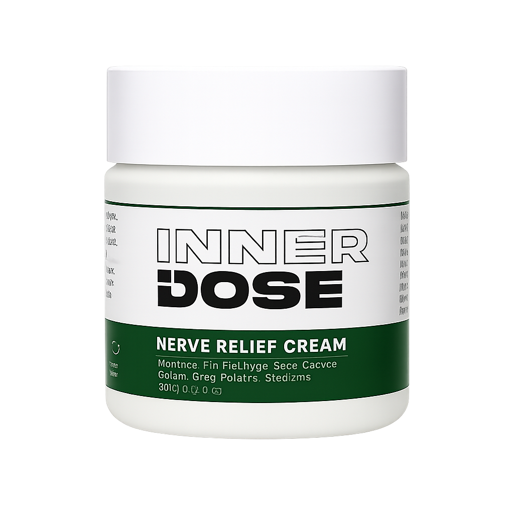 InnerDose Nerve Relief Cream — Eincremen. Kühlen. Liegen bleiben.