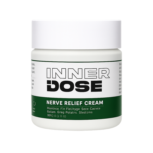 InnerDose Nerve Relief Cream — Eincremen. Kühlen. Liegen bleiben.